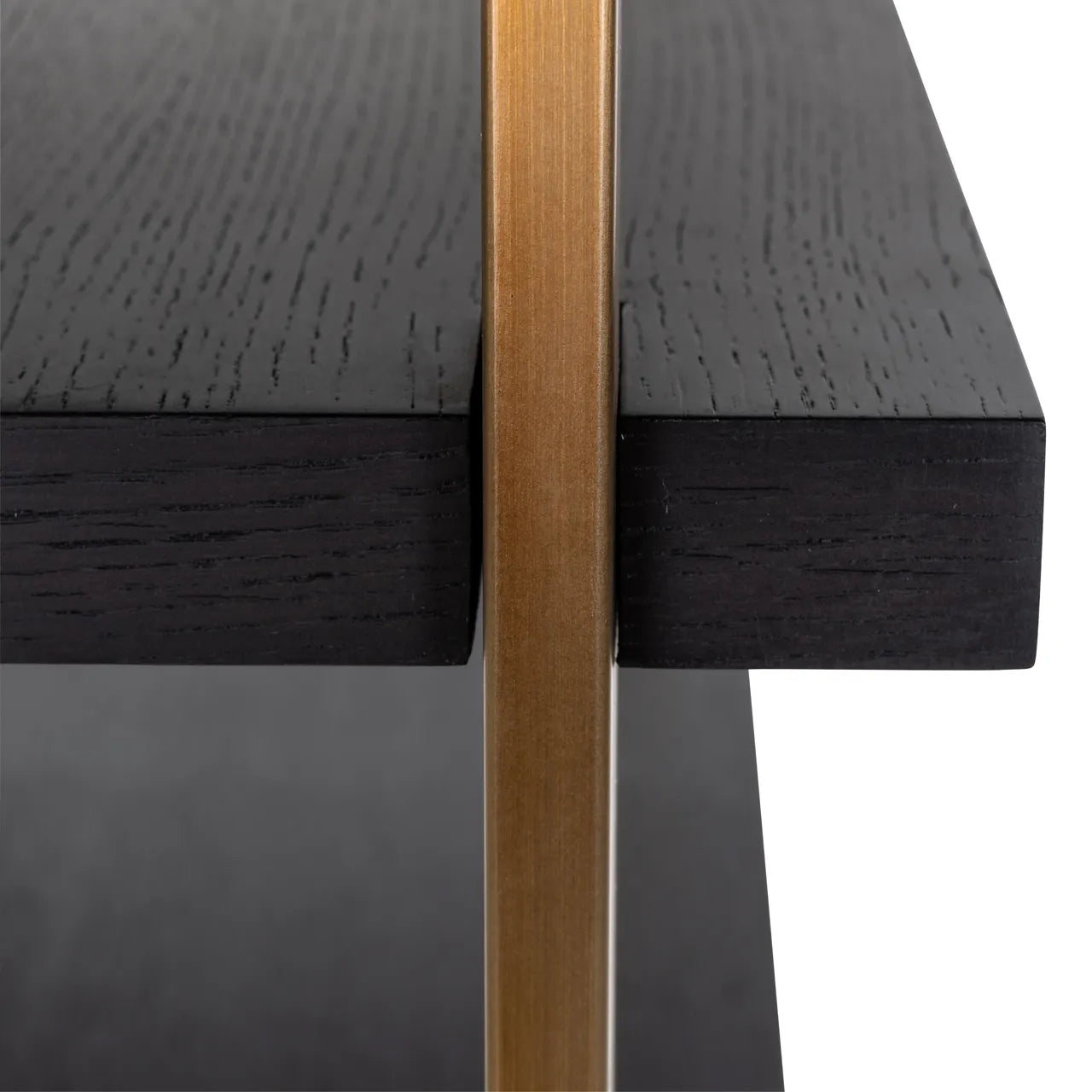 Richmond Interiors Rigley Black & Gold Mirrored Display Unit