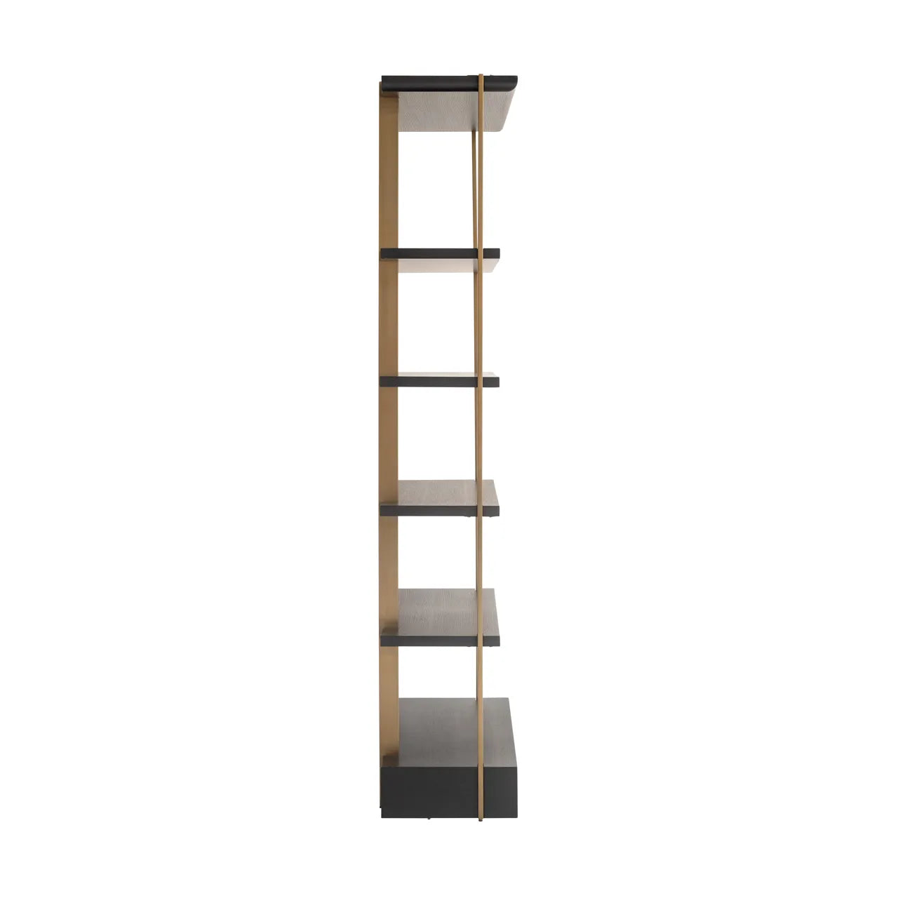 Richmond Interiors Rigley Black & Gold Mirrored Display Unit