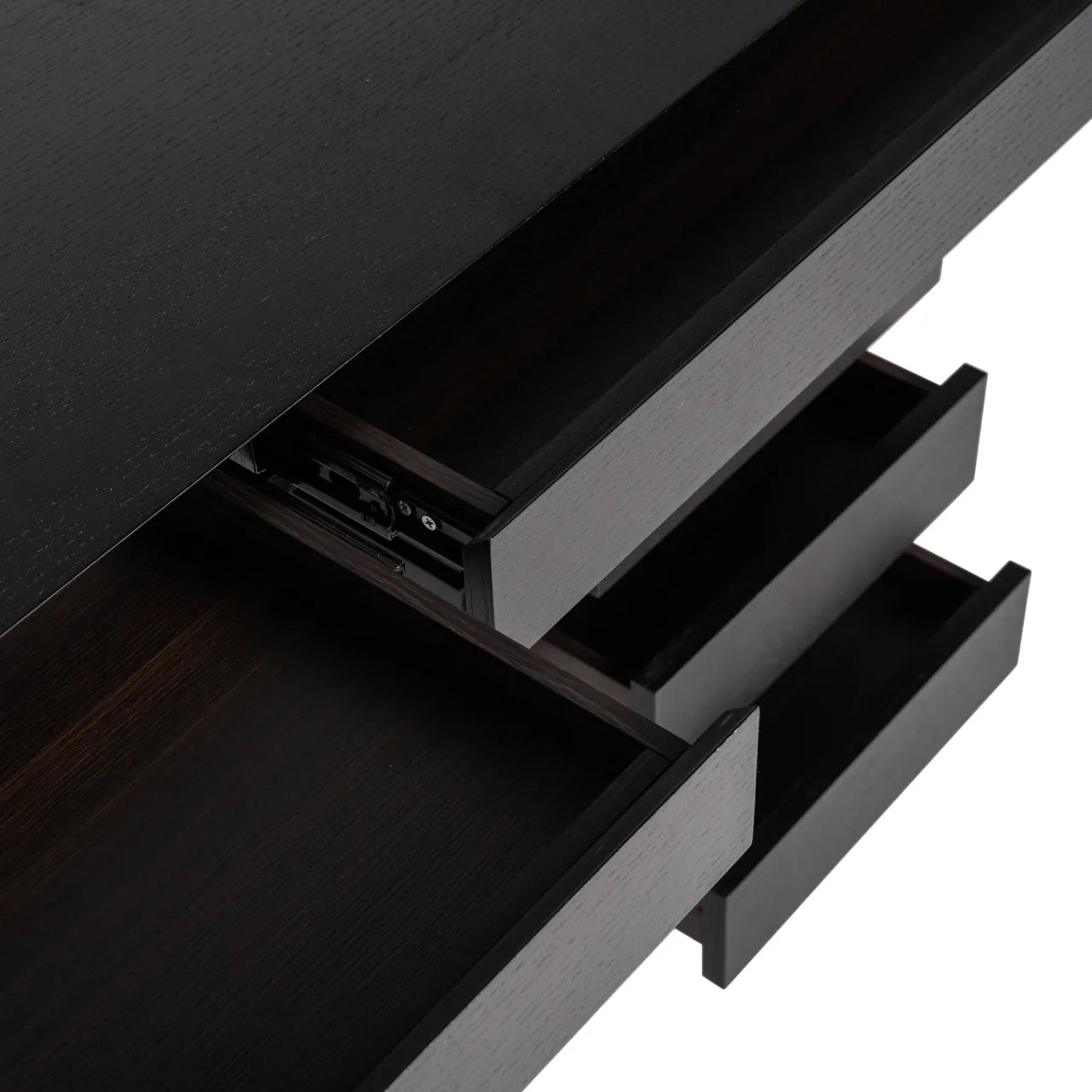 Richmond Interiors Connar Charcoal Black & Gold Desk