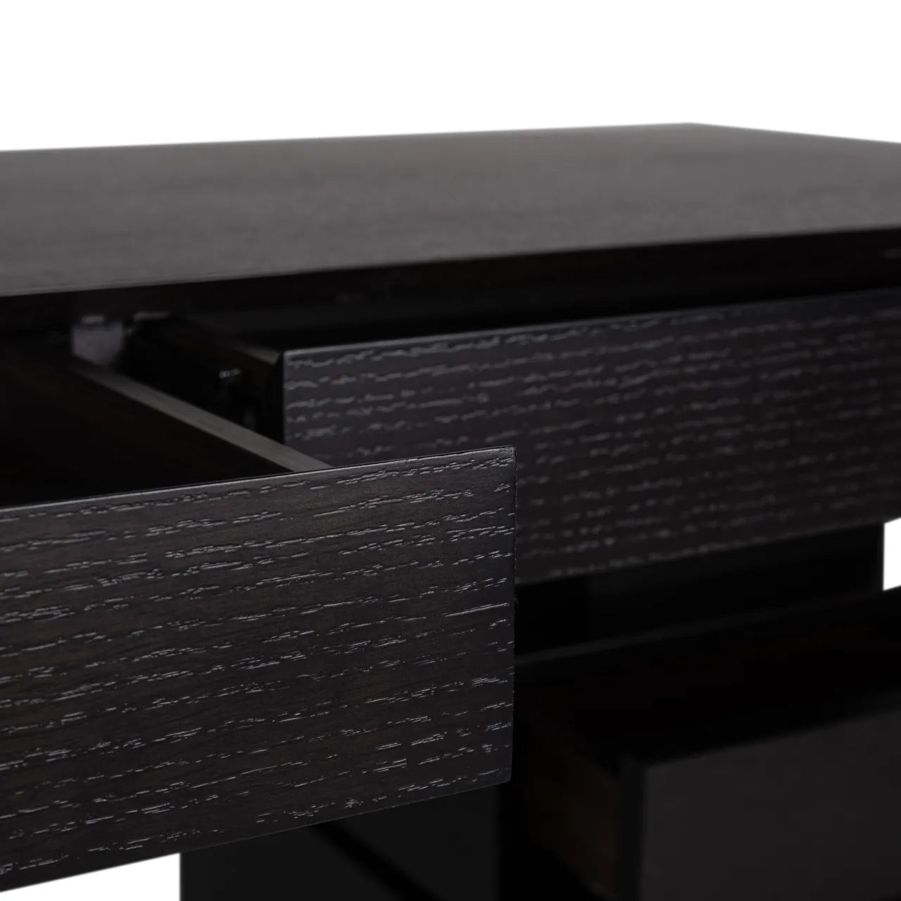 Richmond Interiors Connar Charcoal Black & Gold Desk