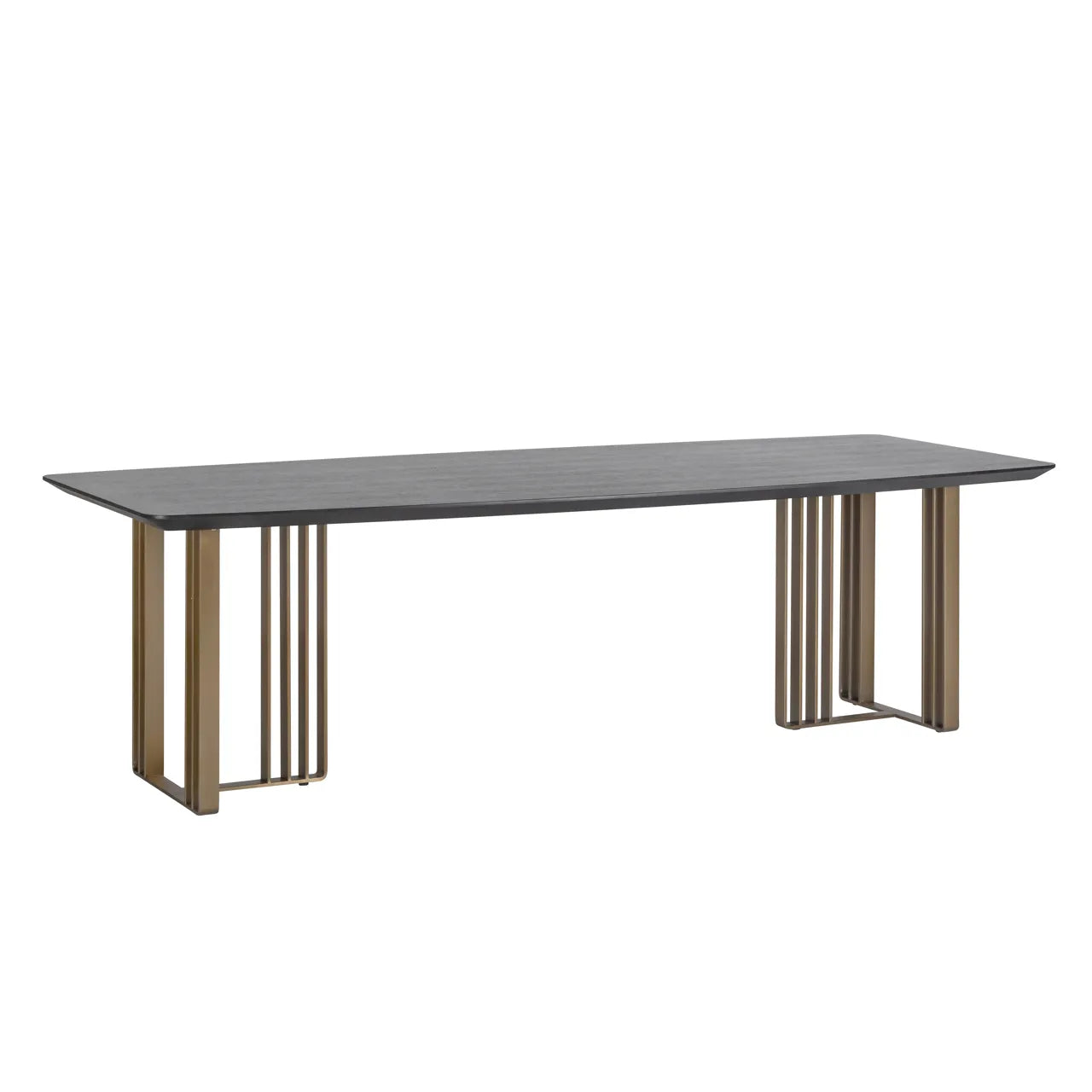 Richmond Interiors Maverick Black Oak Wood Rectangle Dining Table 220cm