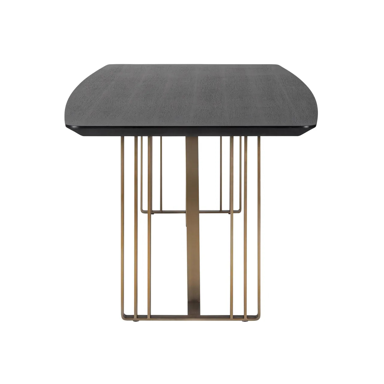 Richmond Interiors Maverick Black Oak Wood Rectangle Dining Table 220cm