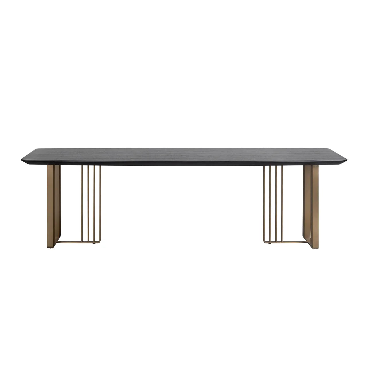 Richmond Interiors Maverick Black Oak Wood Rectangle Dining Table 220cm