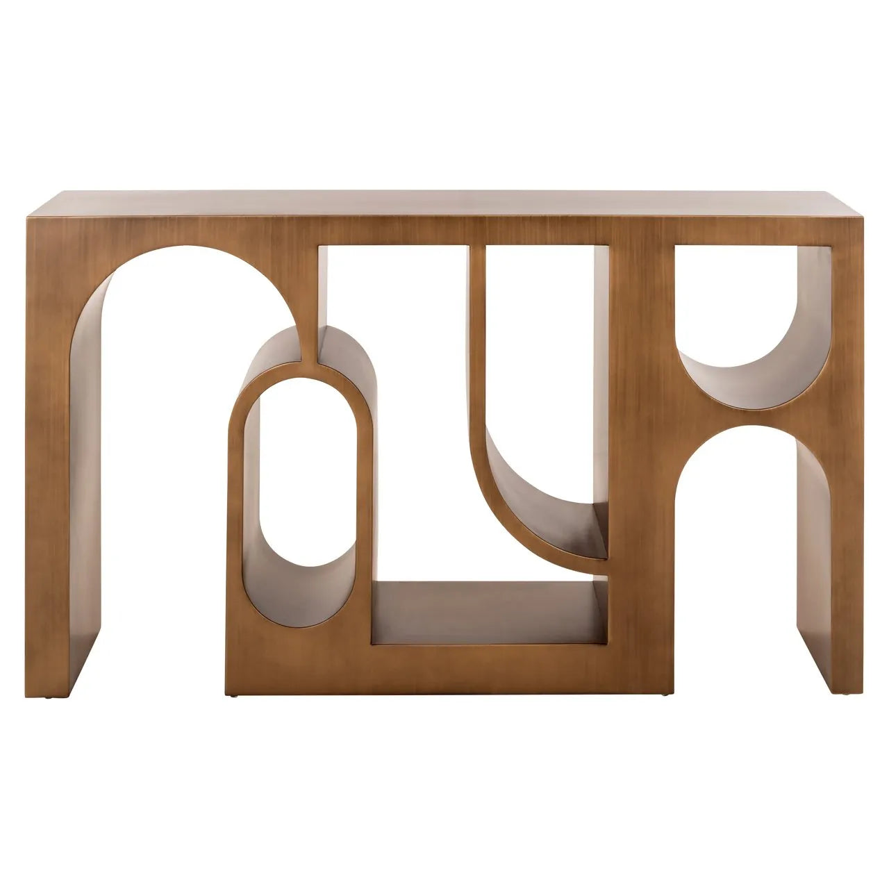 Richmond Interiors Lugano Brushed Gold Console Table