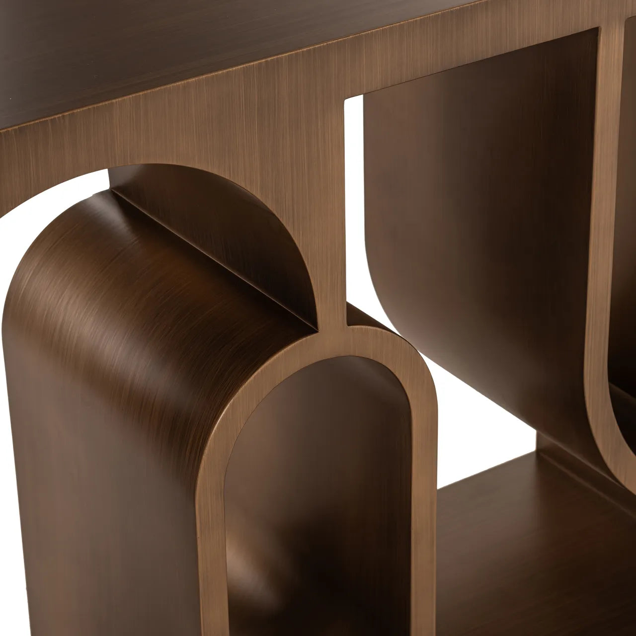 Richmond Interiors Lugano Brushed Gold Console Table