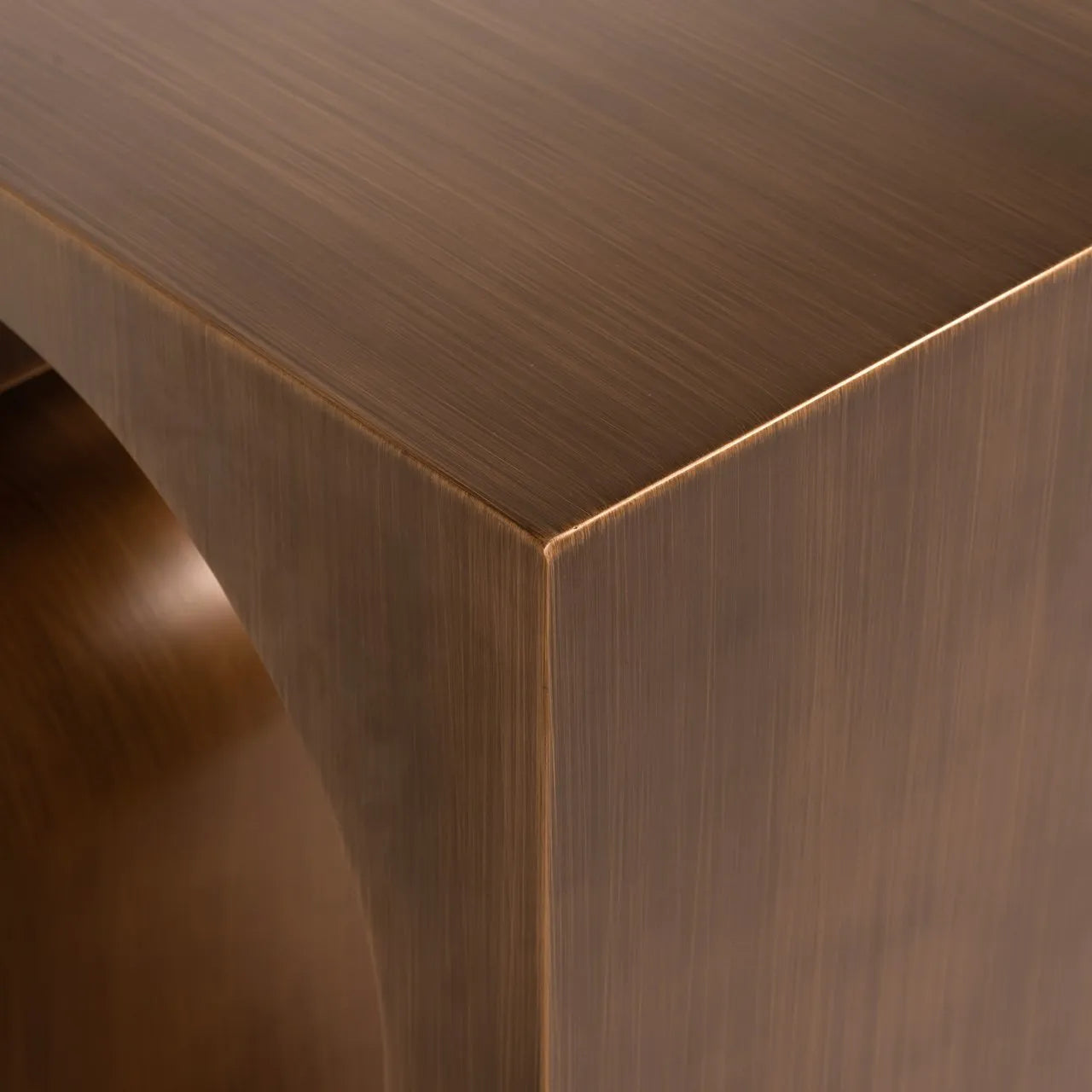 Richmond Interiors Lugano Brushed Gold Console Table