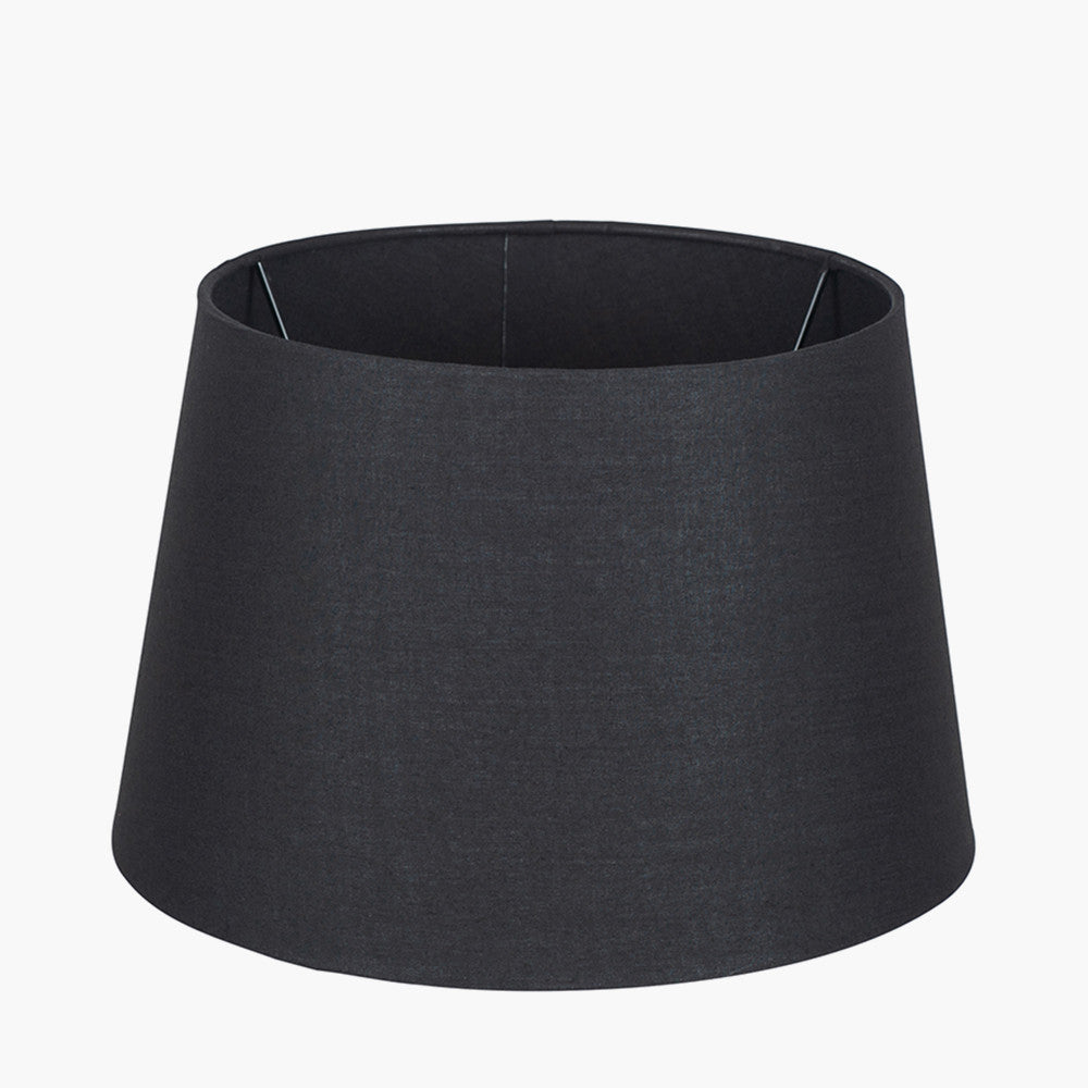 Adelaide 30cm Black Tapered Poly Cotton Lampshade