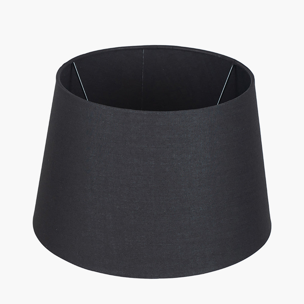 Adelaide 20cm Black Tapered Poly Cotton Lampshade