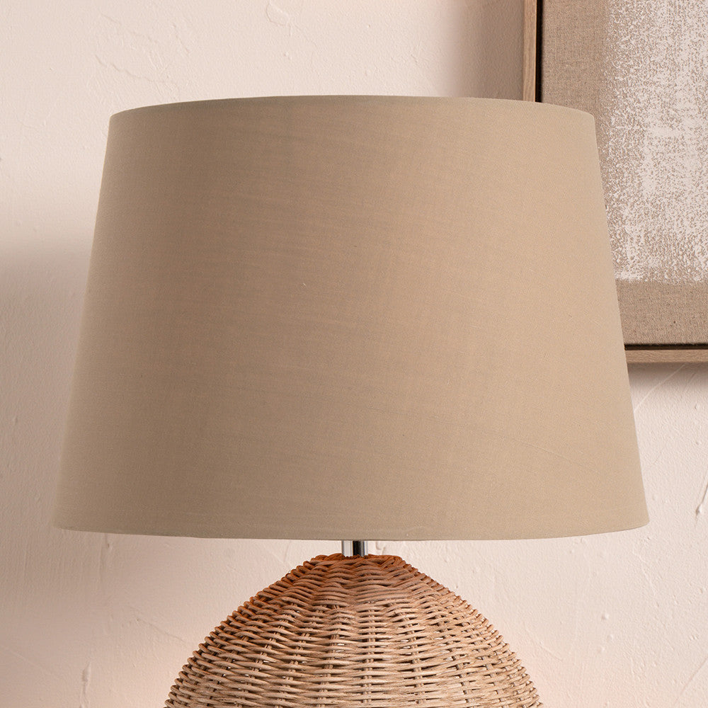 Adelaide 35cm Taupe Tapered Poly Cotton Lampshade