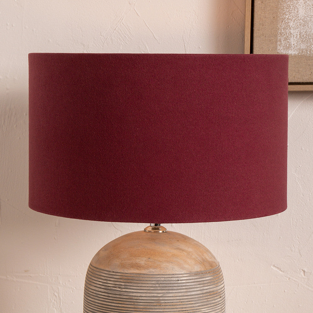 Henry 35cm Mulberry Handloom Cylinder Lampshade