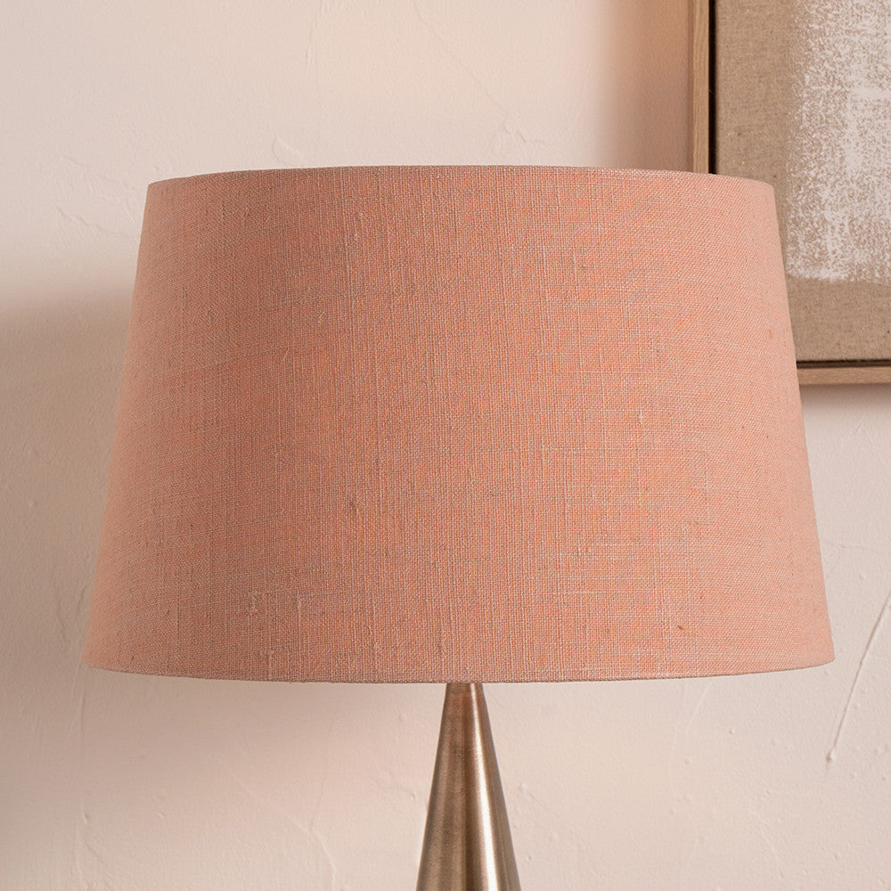 Milos 40cm Apricot Linen Tapered Lampshade - CLEARANCE