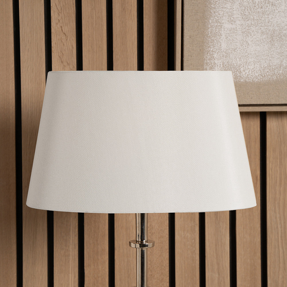 Martha 45cm Cream Oval Polysilk Tapered Lampshade