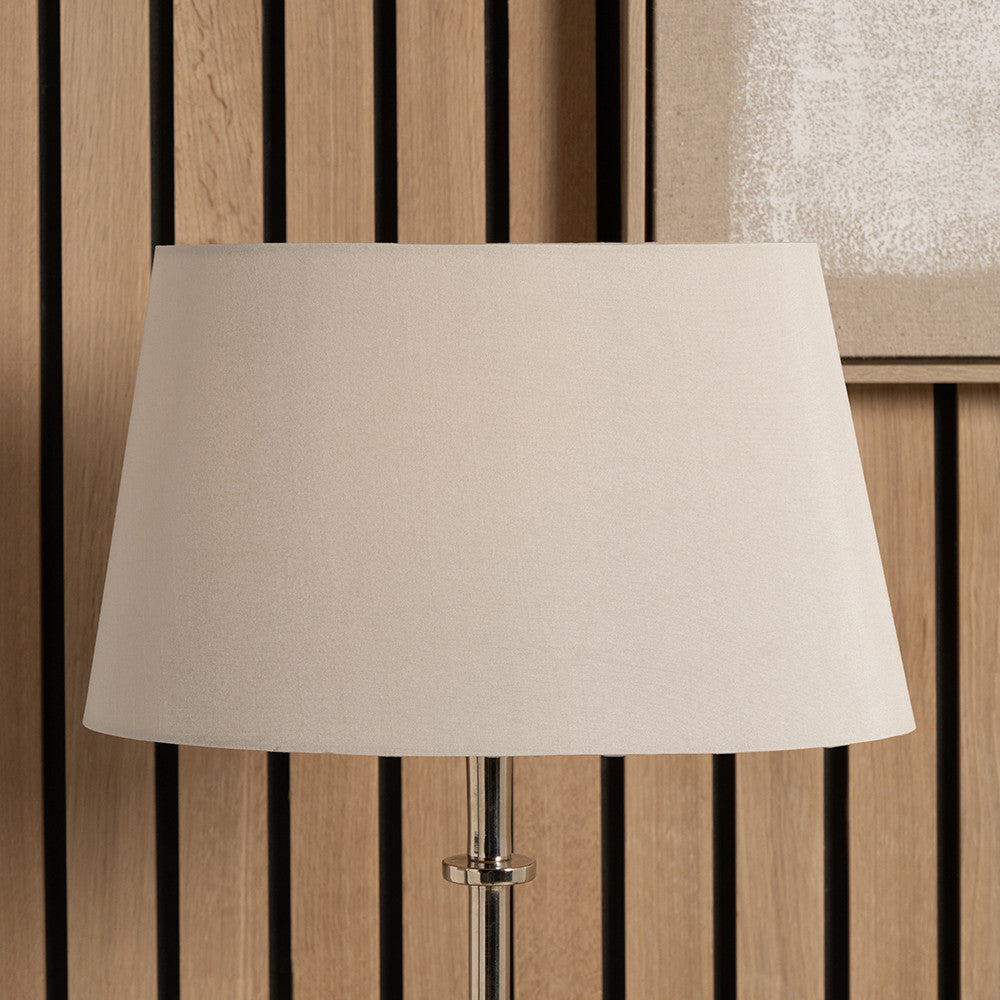 Martha 35cm Taupe Oval Polysilk Tapered Lampshade