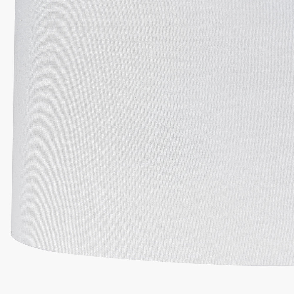 Mia 25cm White Oval Poly Cotton Lampshade