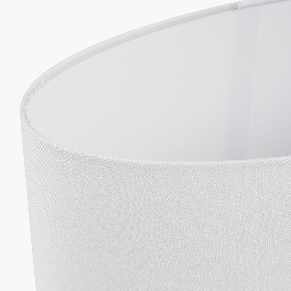 Mia 25cm White Oval Poly Cotton Lampshade