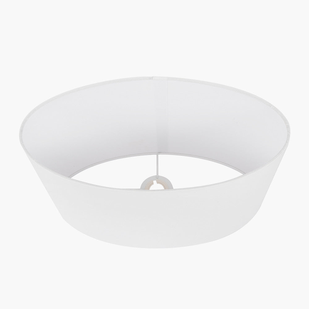 Mia 30cm White Oval Poly Cotton Lampshade