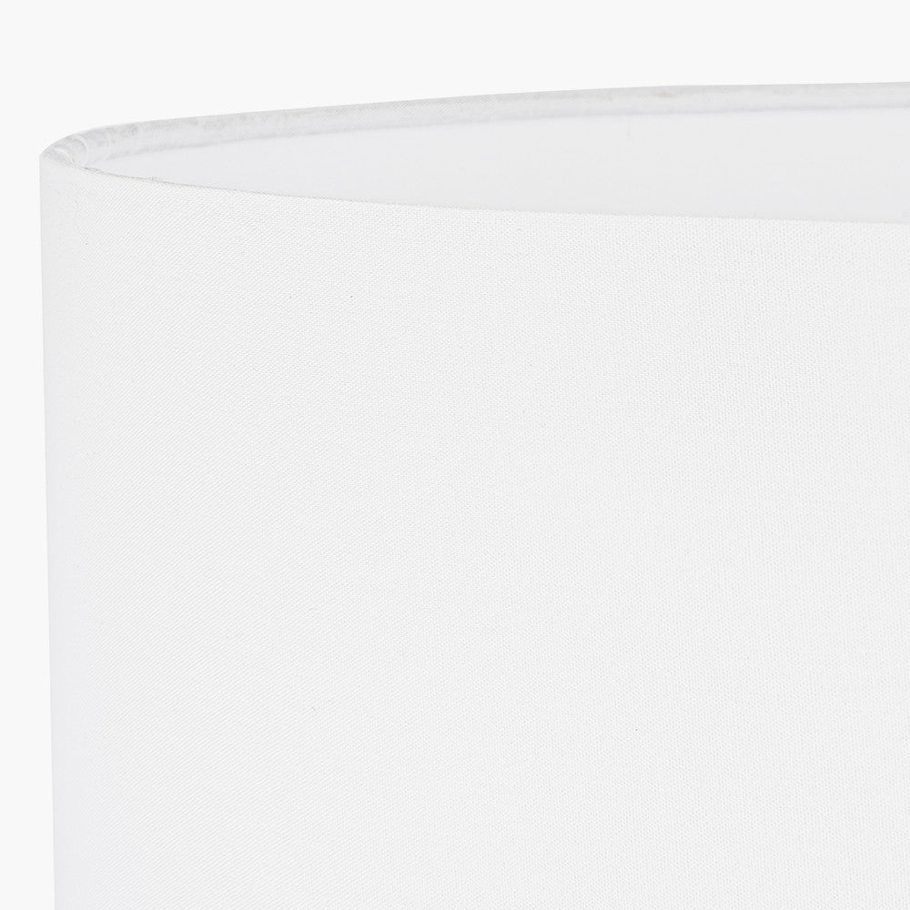 Mia 35cm White Oval Poly Cotton Lampshade