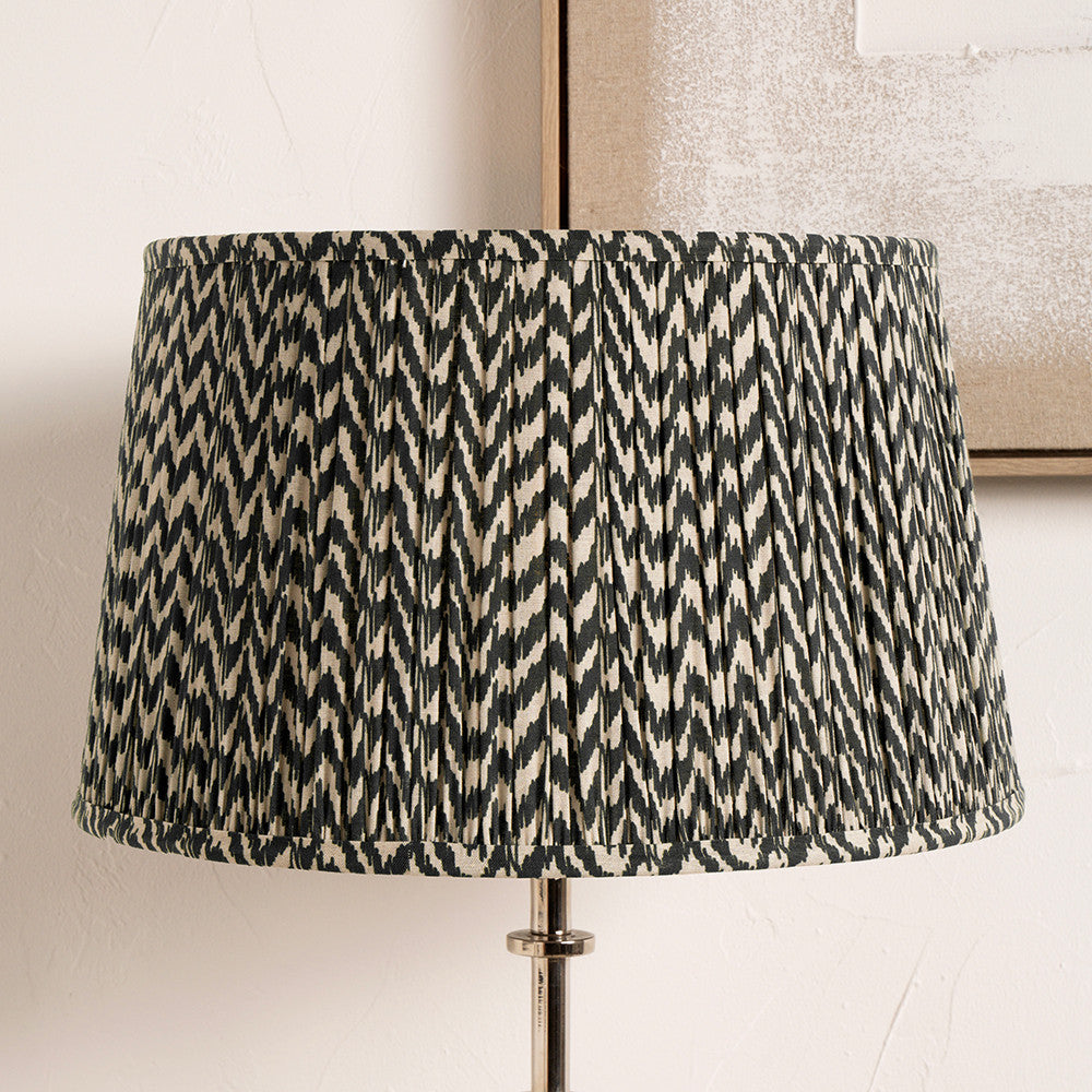 Vienna 35cm Black Chevron Mushroom Pleat Lampshade