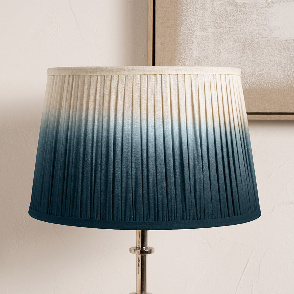 Scallop 40cm Blue Ombre Soft Pleated Tapered Lampshade