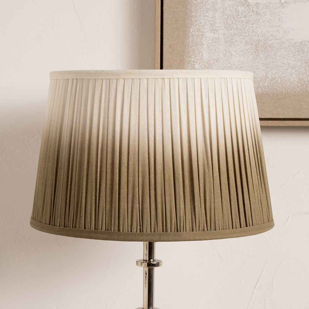 Scallop 20cm Taupe Ombre Soft Pleated Tapered Lampshade