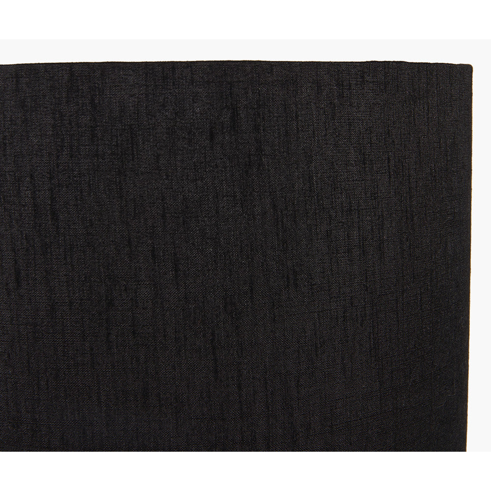 Stellan 35cm Black Slubbed Faux silk Gold Lined Cylinder Lampshade