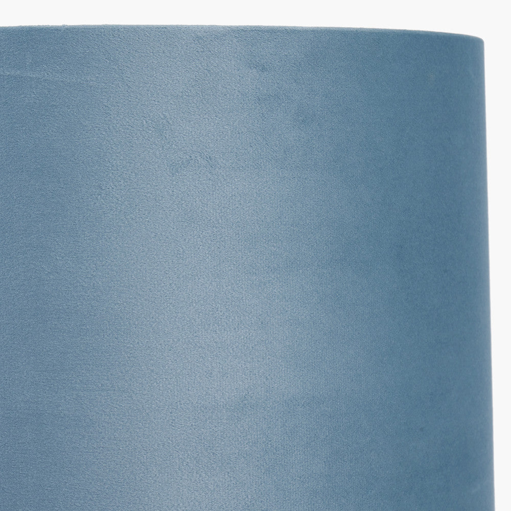 Rene 40cm Duck Egg Velvet Cylinder Lampshade