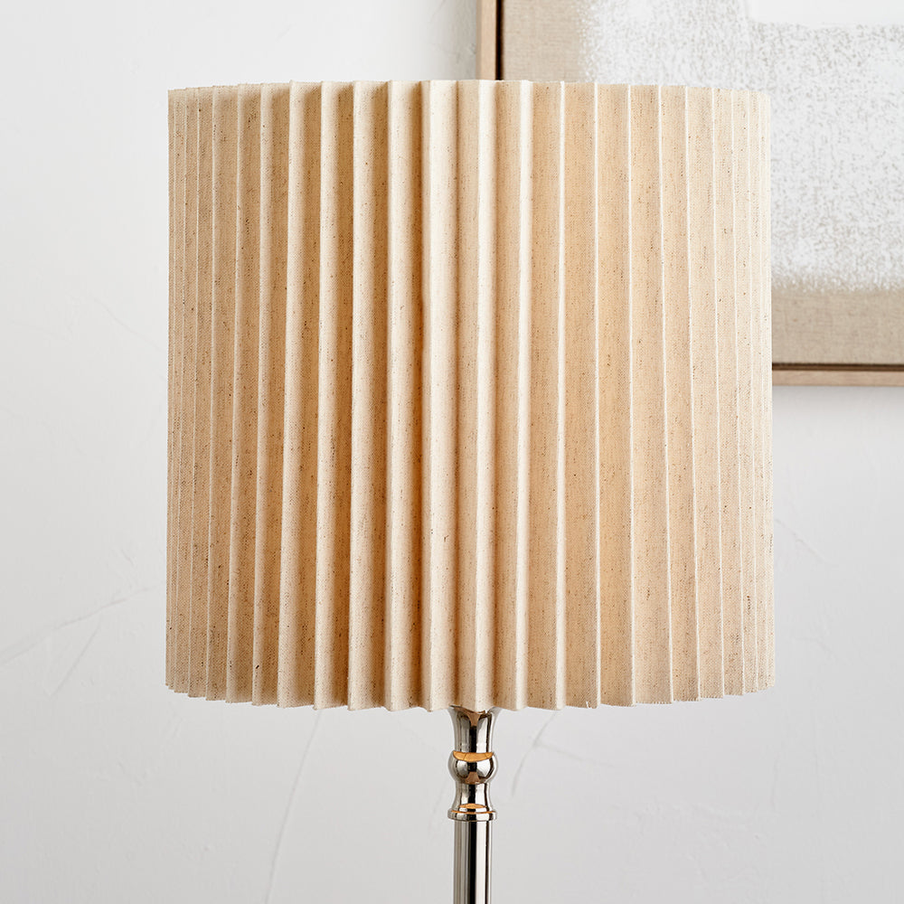 Callista 30cm Natural Linen Hard Pleat Lampshade