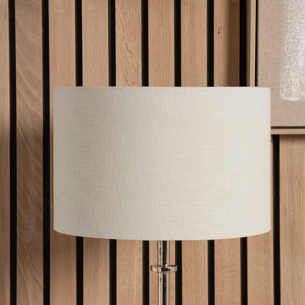 Lino 50cm Cream Self Lined Linen Drum Lampshade