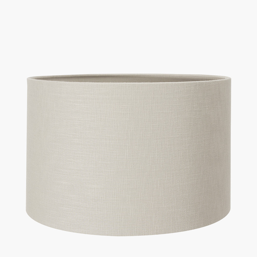 Lino 25cm Grey Self Lined Linen Drum Lampshade