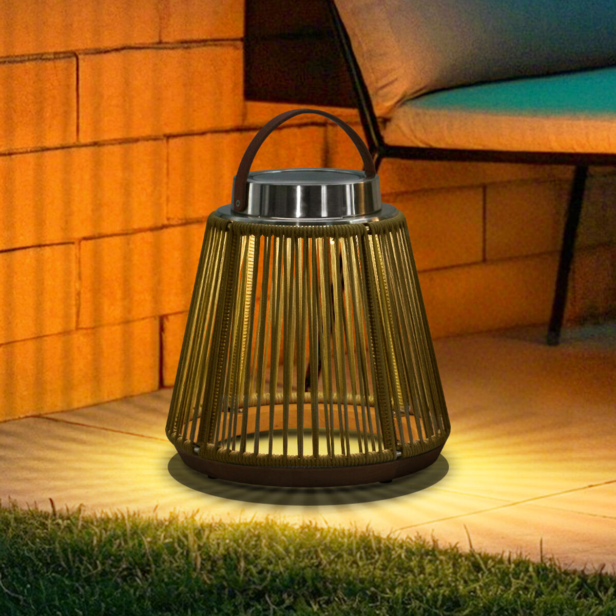 Athena Small Solar Light - Dark Olive
