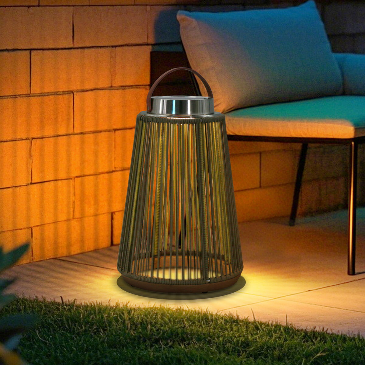 Athena Large Solar Light - Dark Olive
