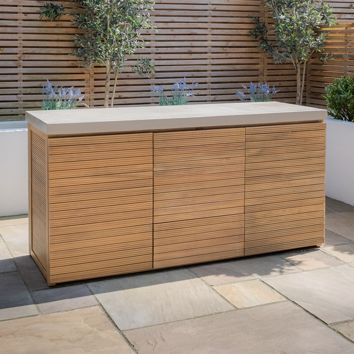 Bali Acacia Wood Outdoor Kitchen Triple Unit