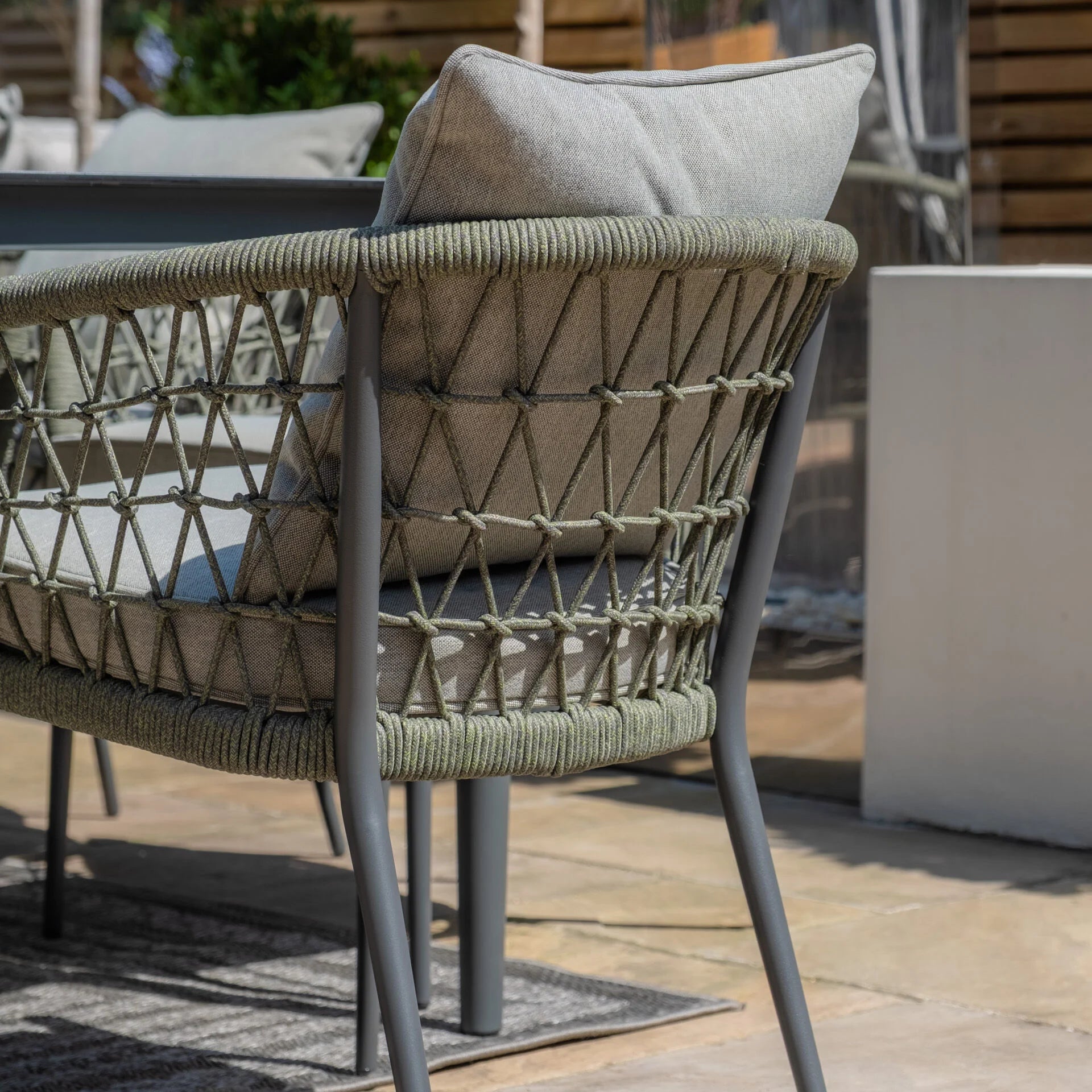 Monaco 8 Seater Rectangular Dining Set - Ivy Green
