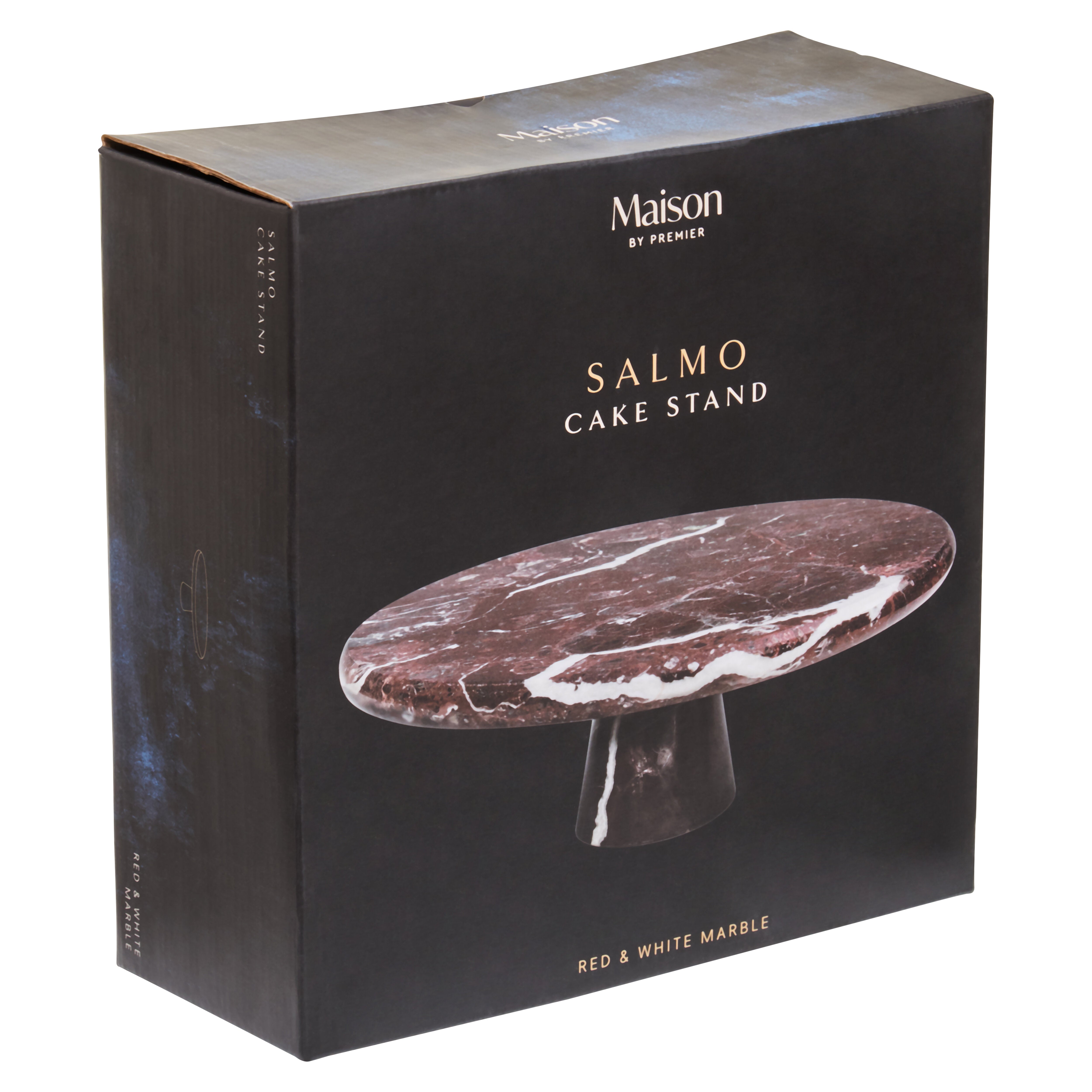 Toluca Red Marble Cake Stand