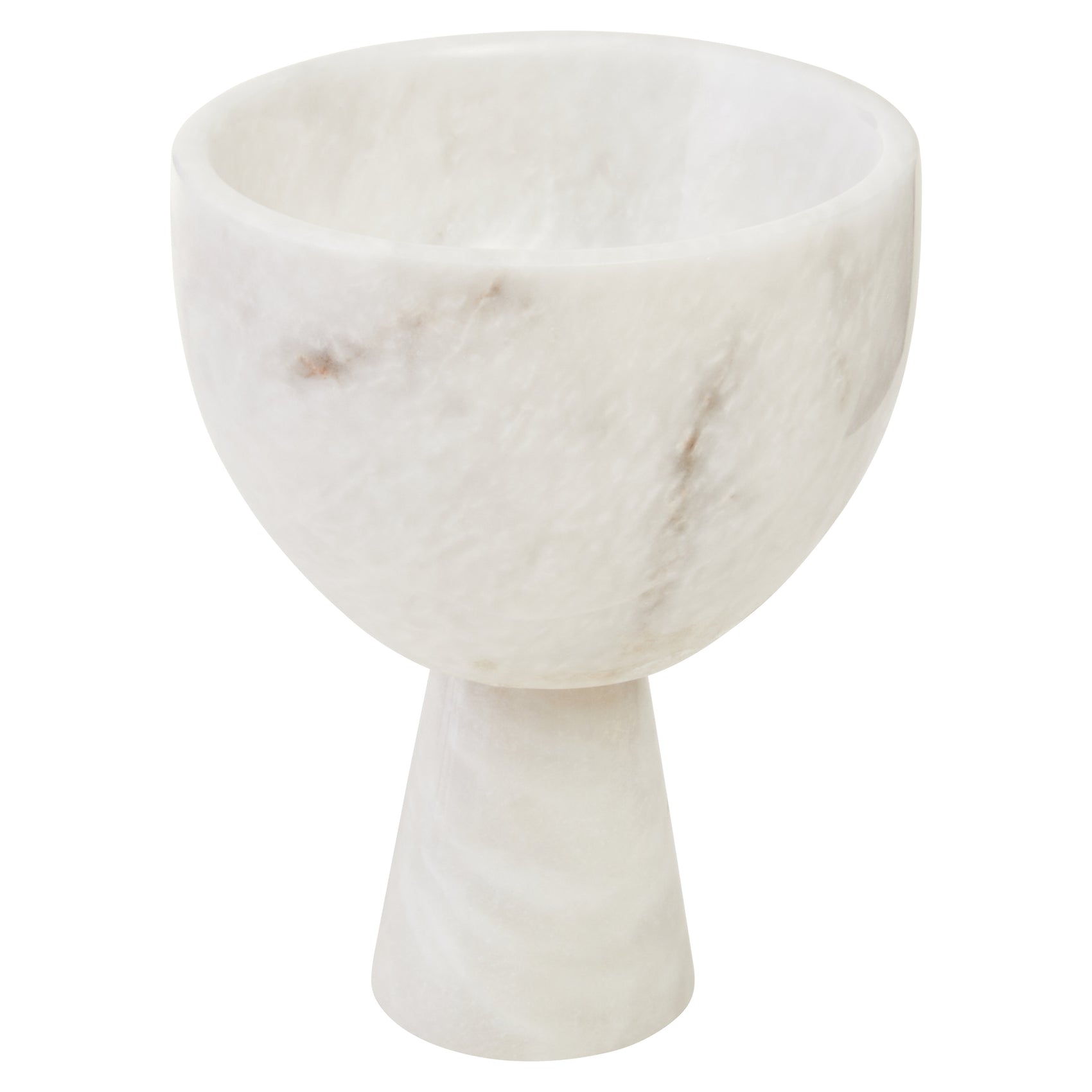 Toluca White Marble Pedestal Bowl | Small