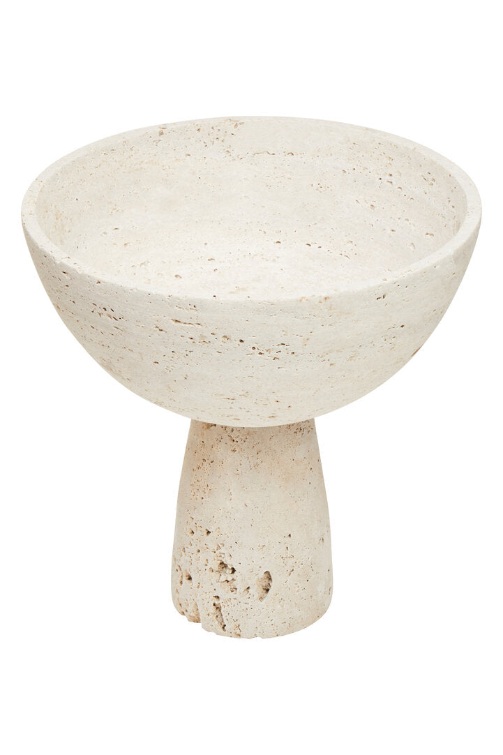 Amo Travertine Pedestal Bowl