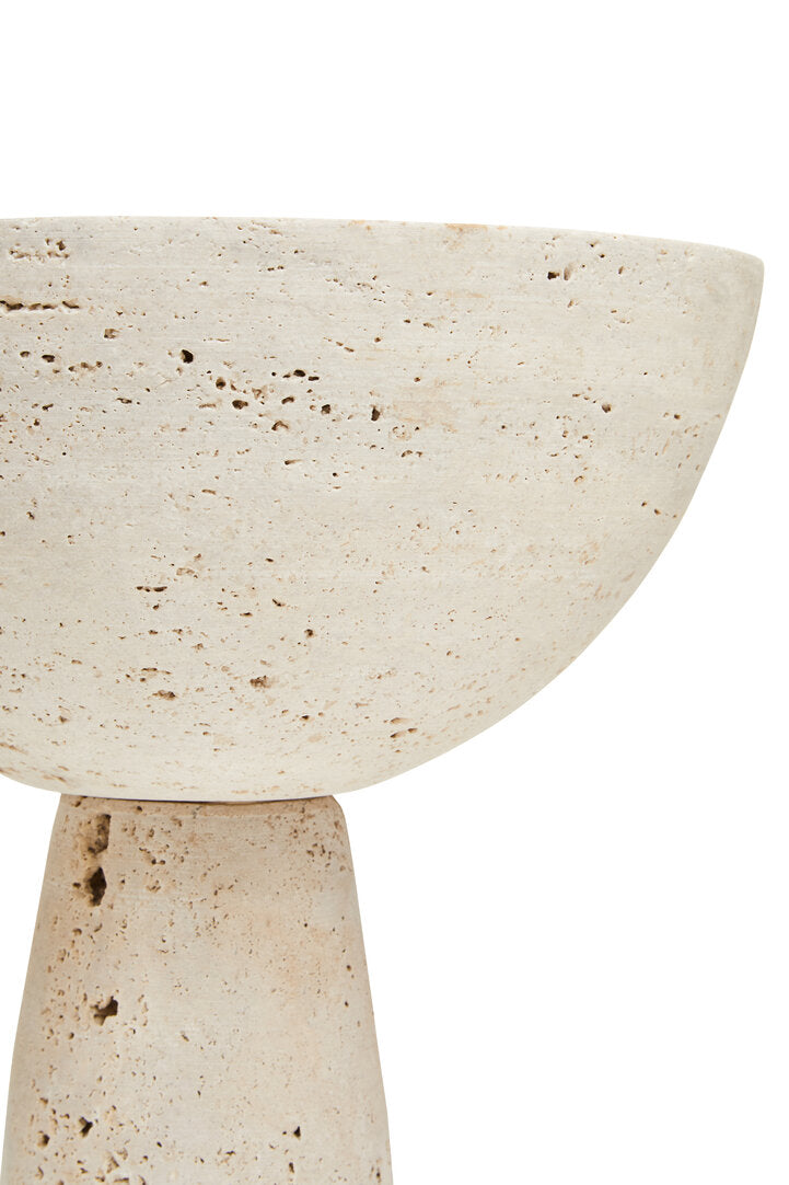 Amo Travertine Pedestal Bowl