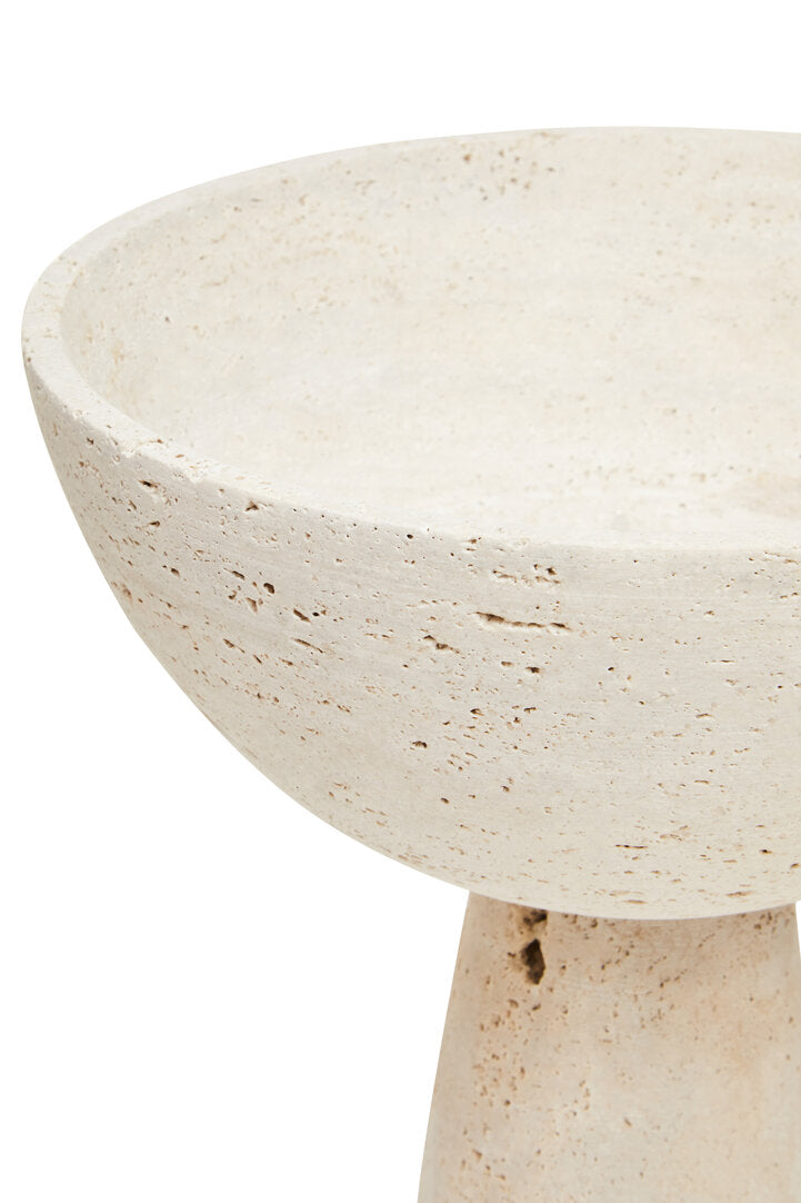 Amo Travertine Pedestal Bowl