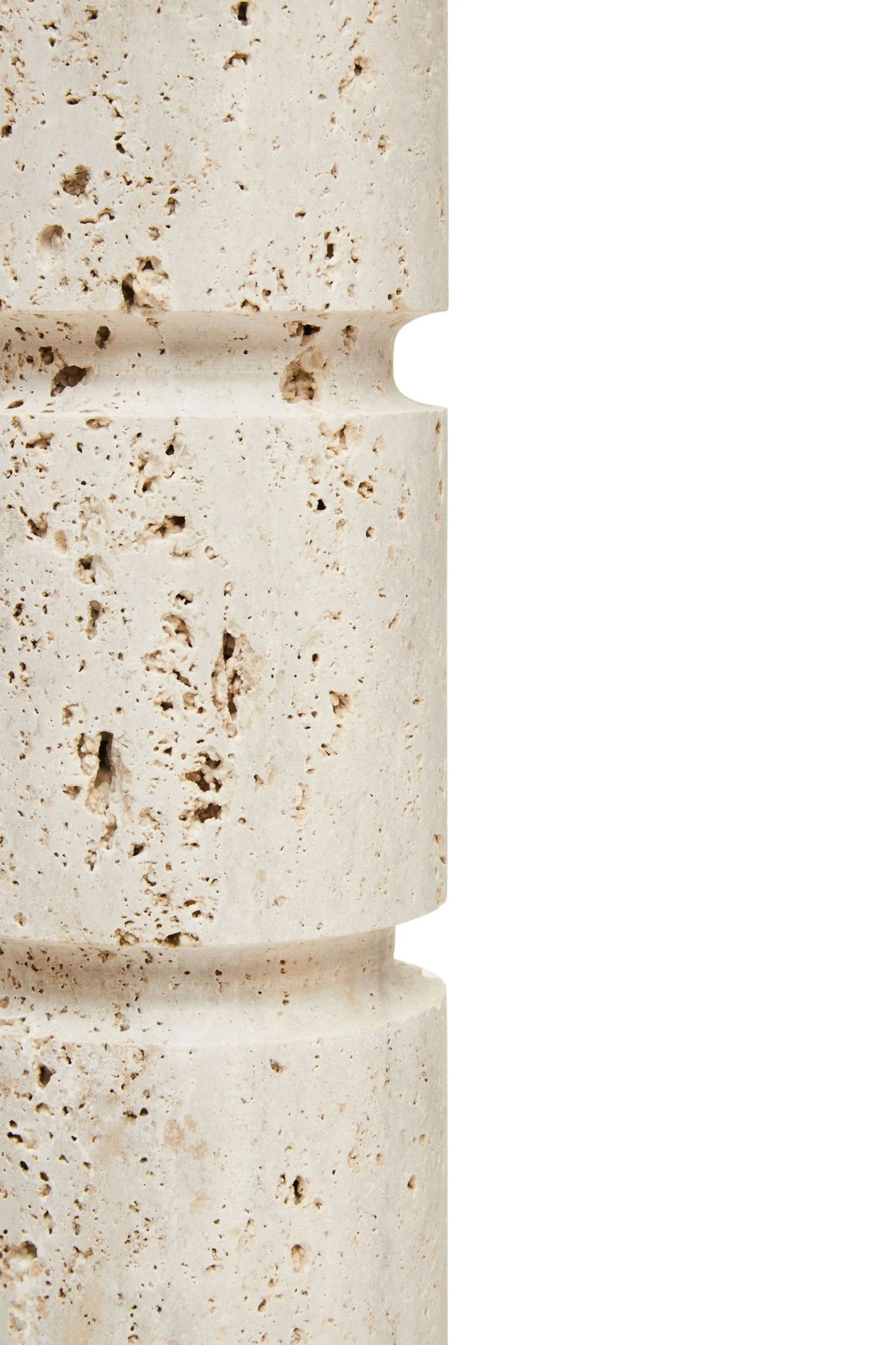 Terra Large Travertine Candle Holder