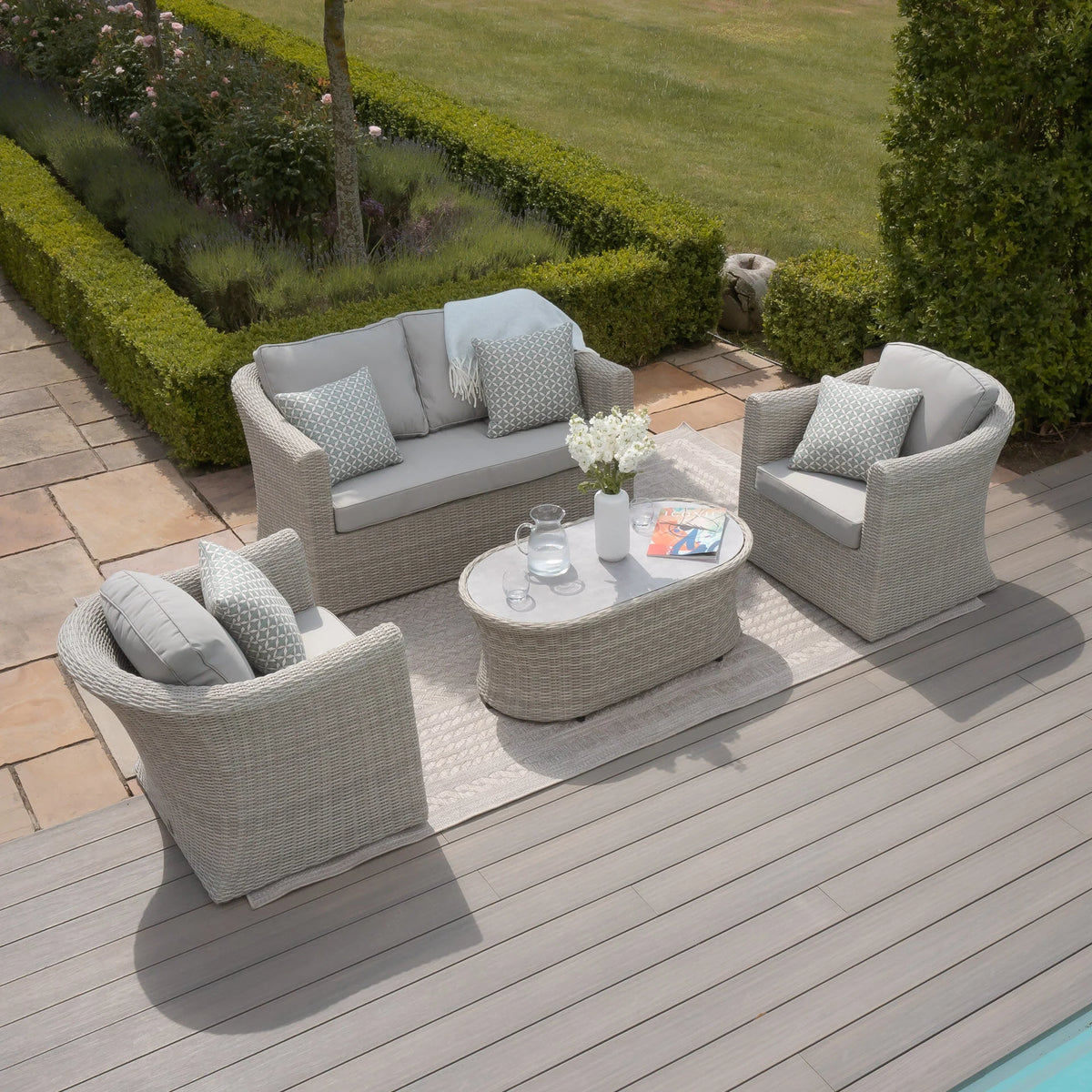Oxford 2 Seater Sofa Set - Ceramic Glass