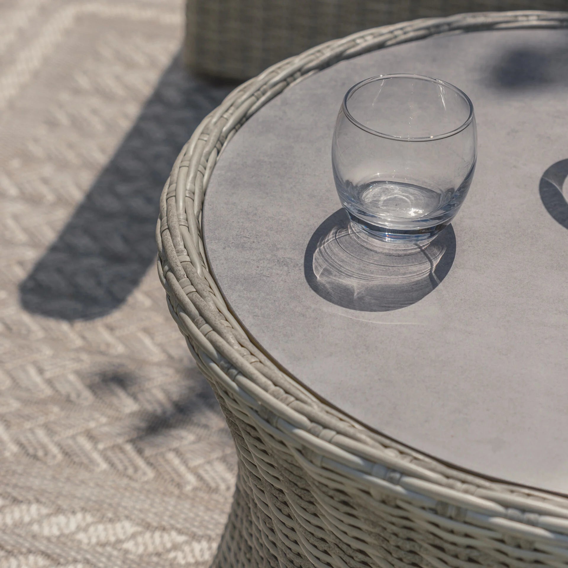 Oxford Small Corner Group with Armchair - Ceramic Glass
