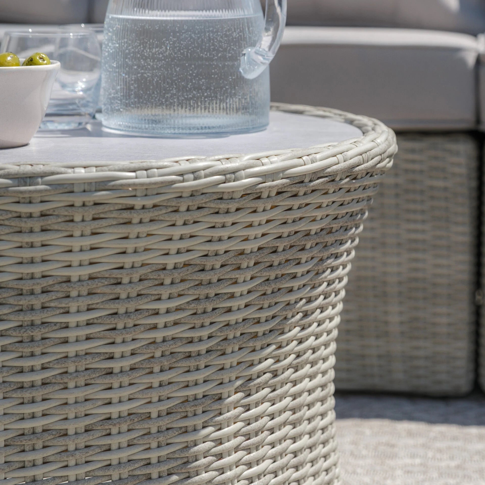 Oxford Small Corner Group with Armchair - Ceramic Glass