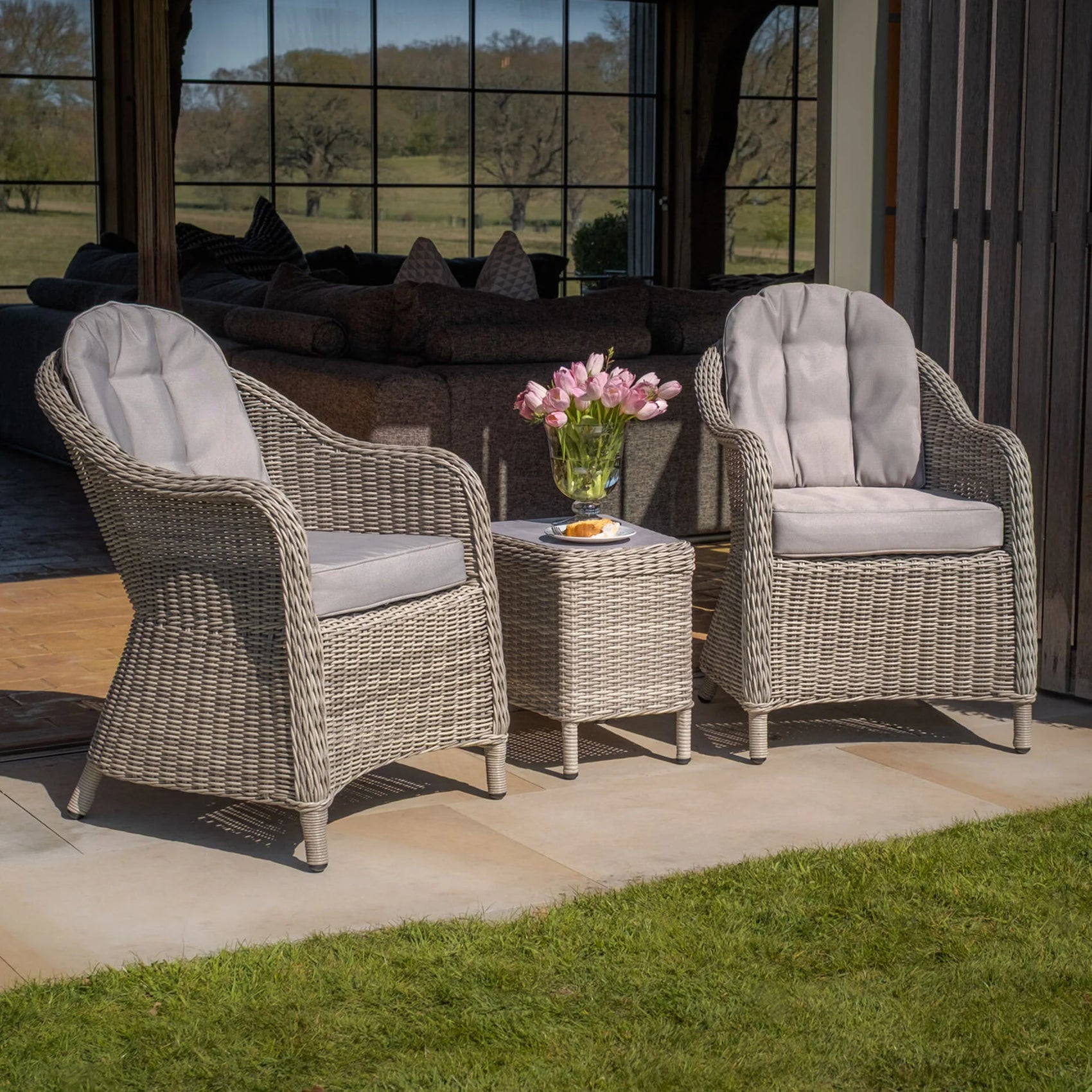 Oxford 3Pc Lounge Set - Ceramic Glass