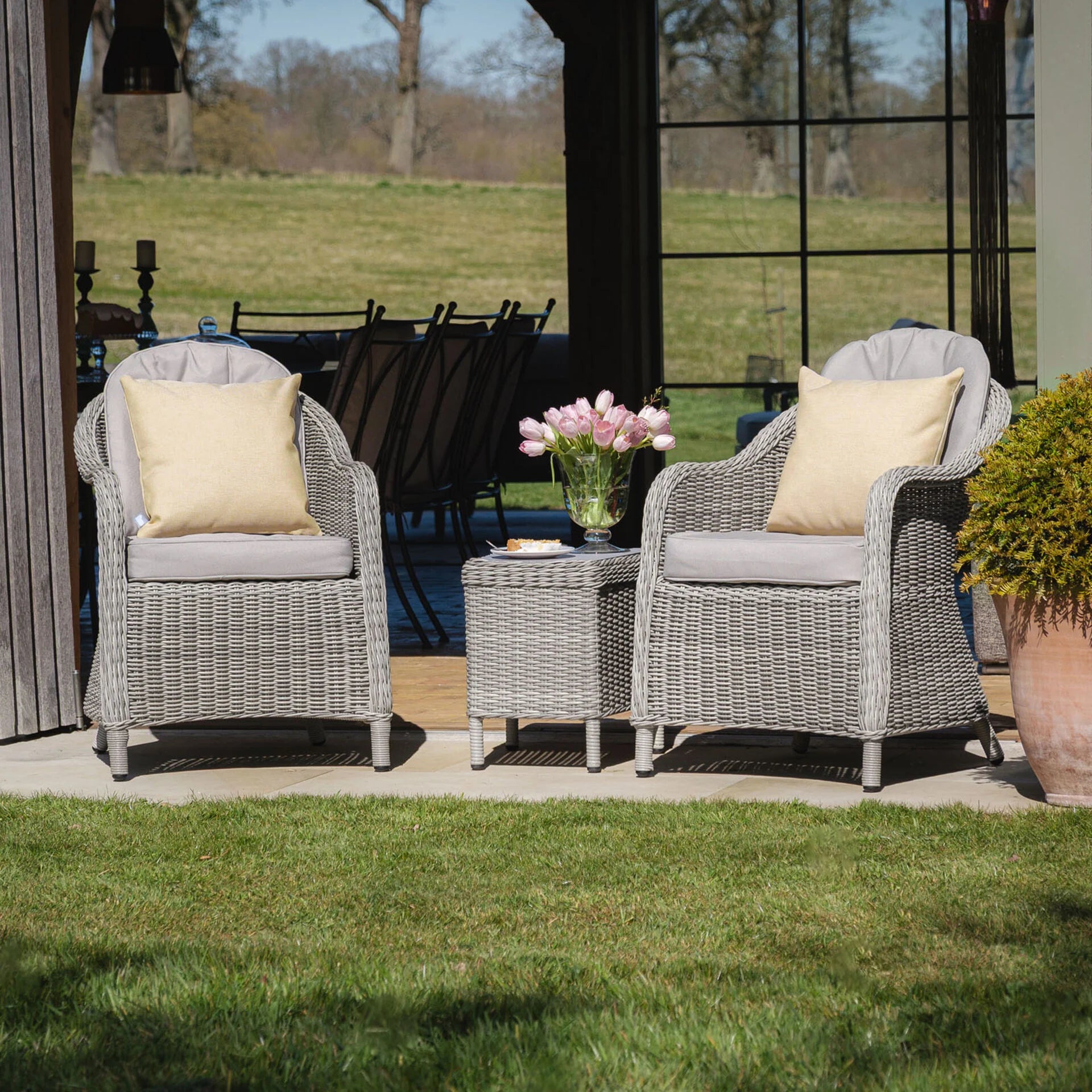 Oxford 3Pc Lounge Set - Ceramic Glass