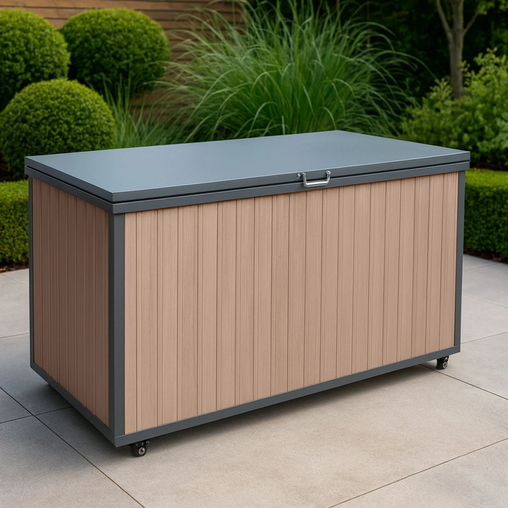 Aluminium Storage Box - Wood Effect
