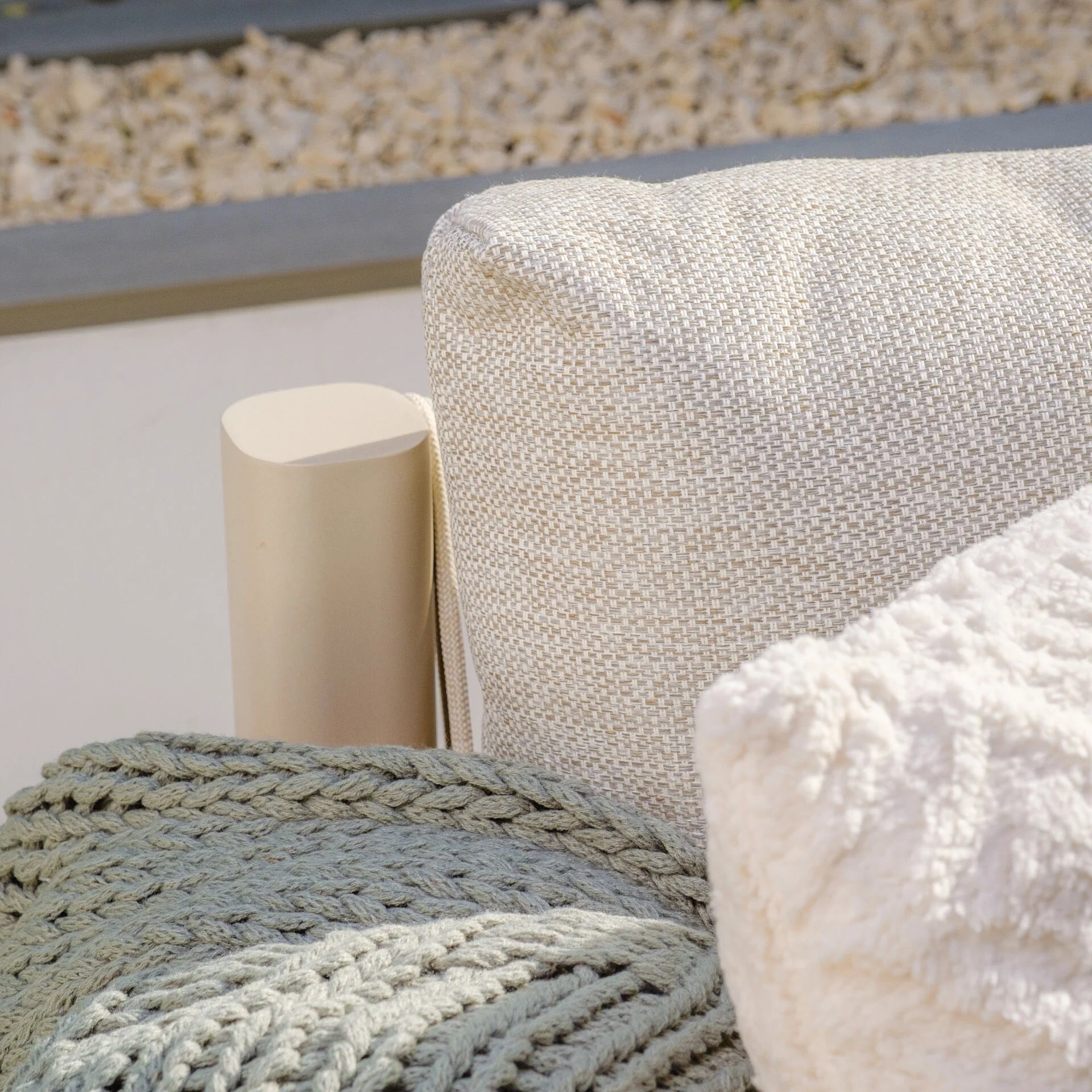 Sicily Sofa Set with 2x 2 Seater Sofas - Latte Frame-Latte Cushions