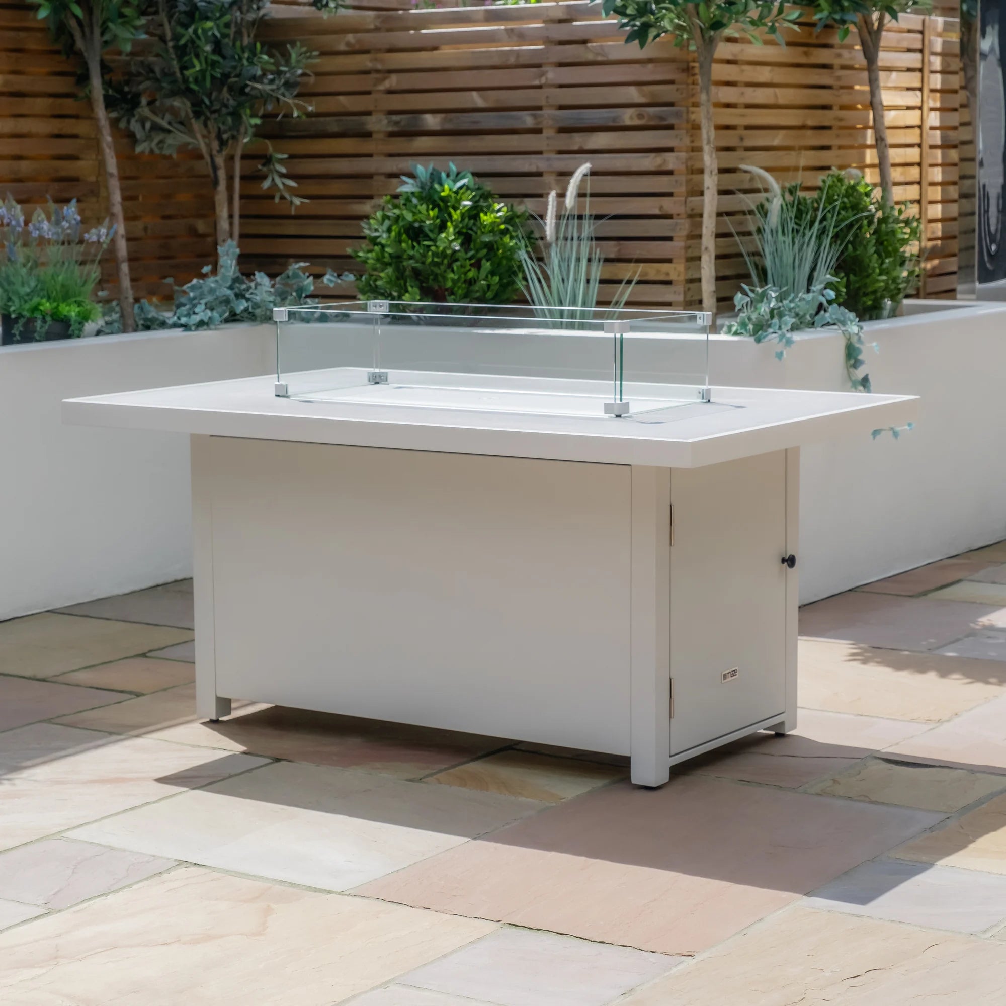 Rectangular Fire Pit Table 140x90 - White - Amalfi & Ny