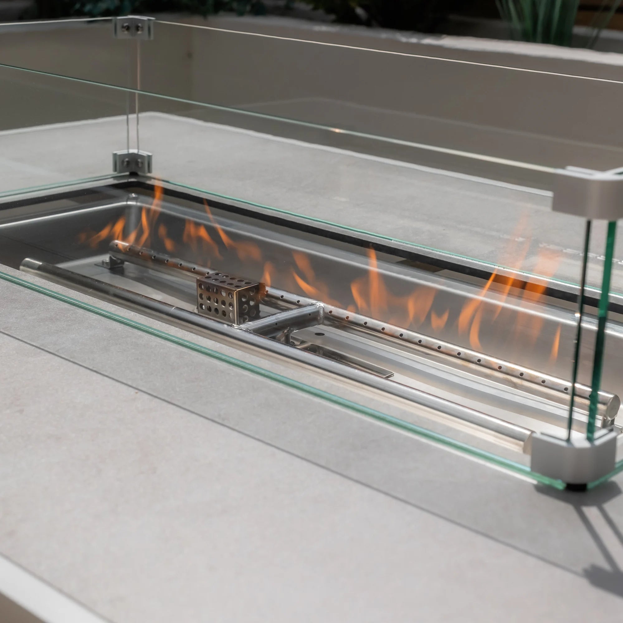 Rectangular Fire Pit Table 140x90 - White - Amalfi & Ny