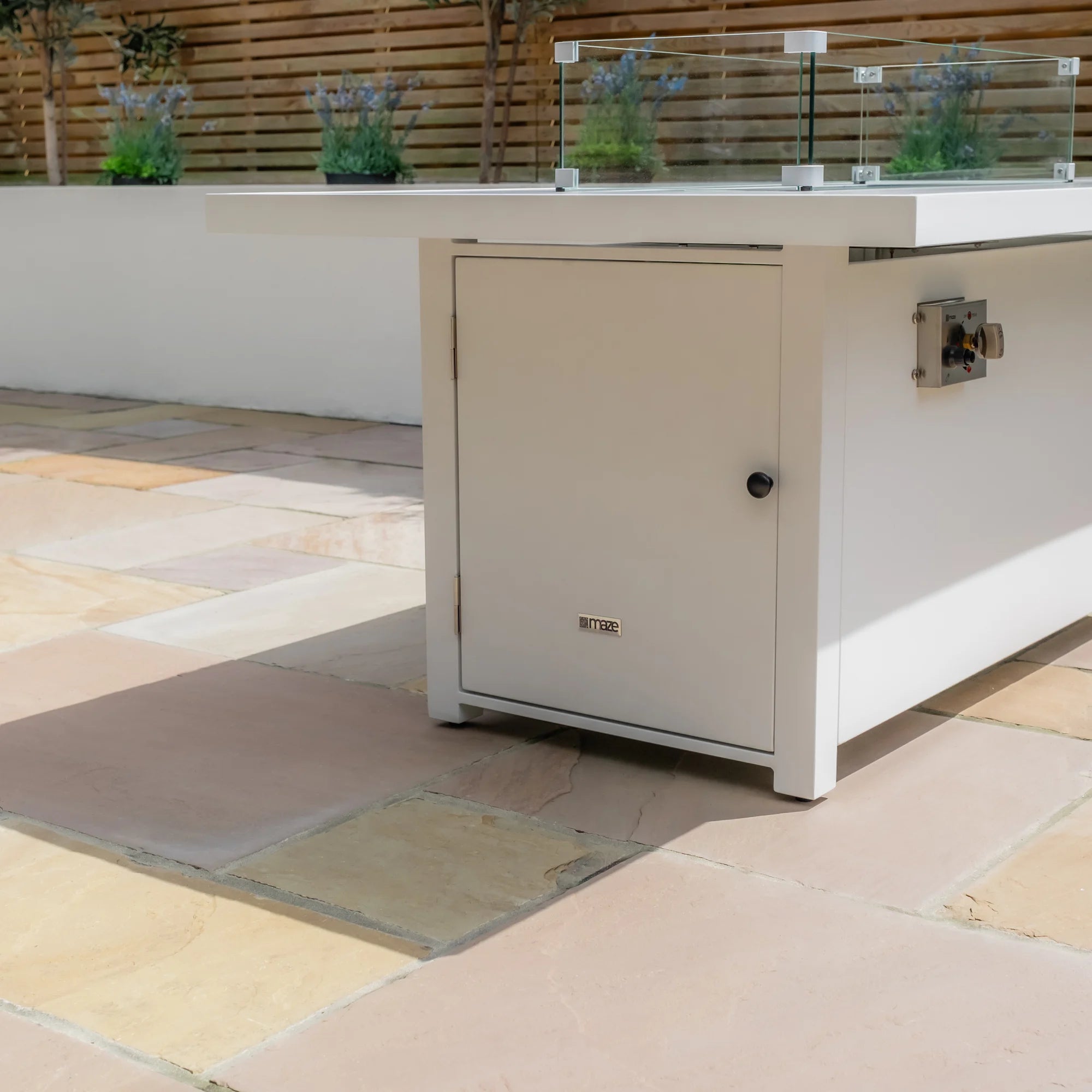 Rectangular Fire Pit Table 140x90 - White - Amalfi & Ny
