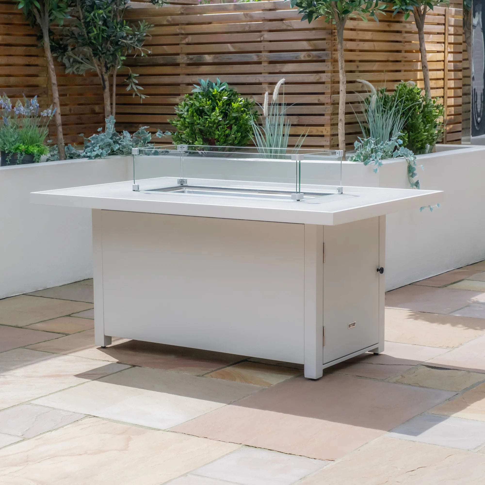 Rectangular Fire Pit Table 140x90 - White - Amalfi & Ny